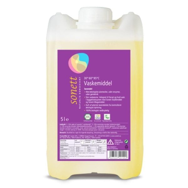 Vaskemiddel, lavendel, 5 l, økologisk, Sonett