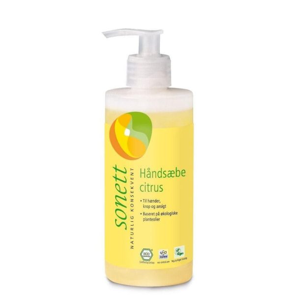 Håndsåpe, sitrus, 300 ml, økologisk, Sonett