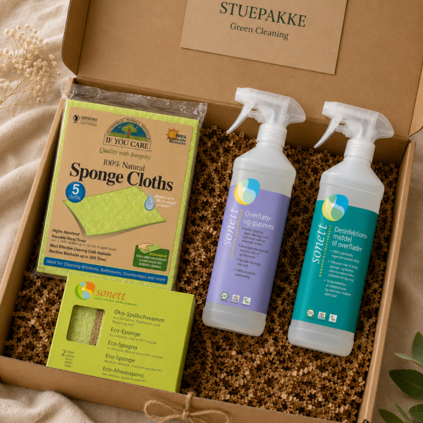 Økologisk rengjøringspakke til stue og overflater fra Green Cleaning